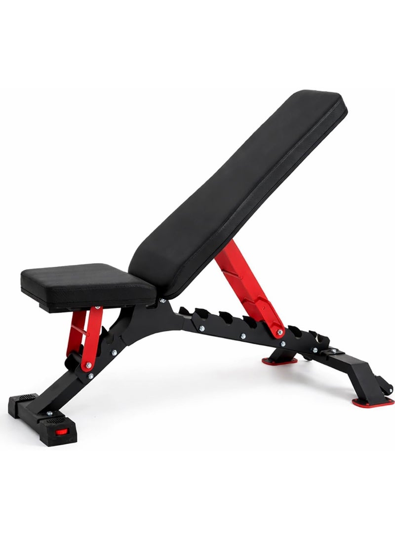Sky Land Commercial Grade Adjustable Weight Bench 200KG Capacity – Heavy Duty Strength Training Equipment for Home Gym, Bodybuilding & Fitness | Multi-Position Incline Flat Decline Workout Bench - Image 1